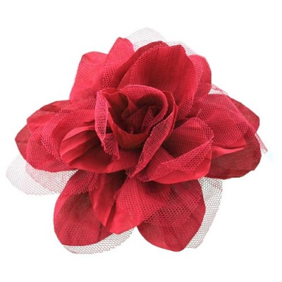 180650-RD- RED COLOR FLOWER BROOCH